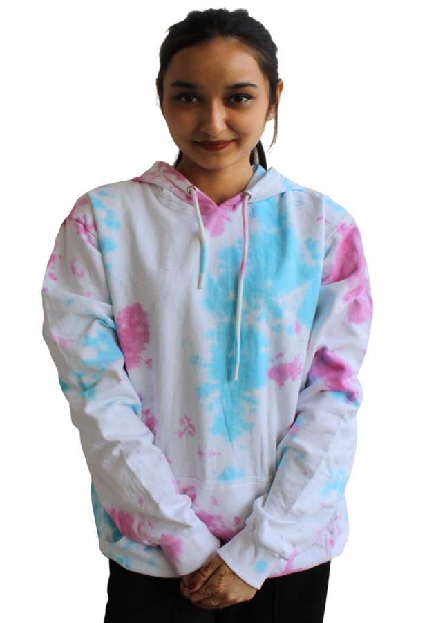 Unisex Tie-Dye Hooded Sweatshirt - Full Sleeve, Vibrant  Pattern, Comfortable Unisex Fit with Kangaroo Pocket and Adjustable Drawstring Hood, Ideal for Casual Wear and Outdoor Adventures